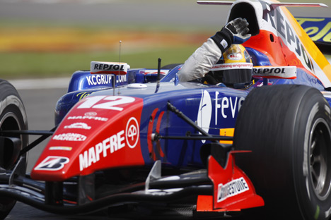 Giorgio Pantano vinder første race på Silverstone